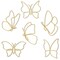 Hotop 6 Pieces Metal Butterfly Wall Decor Metal Wall Art Heart Hanging Decorations Wire Flowers Decor Wall Decals for Kitchen Bathroom Indoor Outdoor Wedding Birthday Party (Gold,Butterfly)